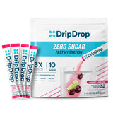 DripDrop Sugar Free Hydration Packets - Single Serve Electrolytes Powder Drink Mix - Non-GMO, Gluten Free, Vegan