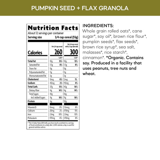 Nature's_Path_Organic_Pumpkin_Seed_+_Flax_Granola,_24.7_oz_(Pack_of_1),_Non-GMO