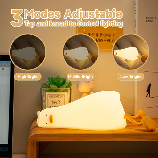 Cute_Duck/Chicken/Pig/Rabbit/Panda_Night_Light,_LED_Squishy_Animal_Novelty_Lamp_for_Toddler_Baby_Kids,_Nursery_Touch_Kawaii_Room/House_Decor