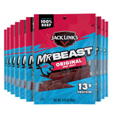 Jack Link’s x MrBeast, As Seen on Beast Games, Made with 100% Real Beef, Jerky Bags, Beef Sticks, Pantry-Ready Snacks, 9 Count Variety Pack