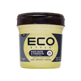 Eco Style Black Castor and Flaxseed Oil Styling Gel - Helps Nourish and Repair Damaged Hair - Promotes Healthy Scalp - 8 oz Haircare Moisture