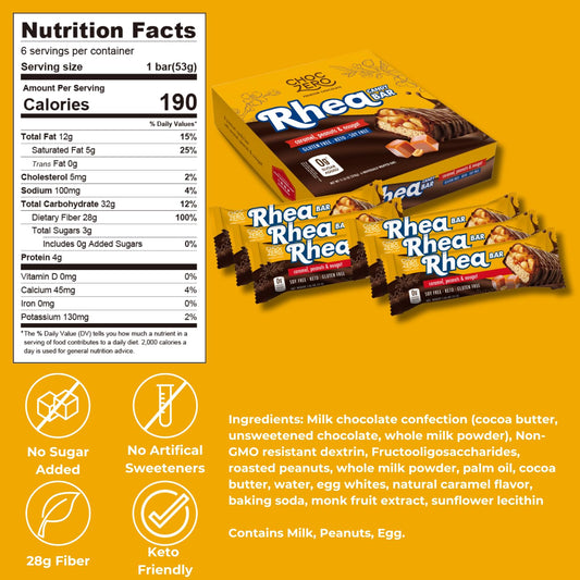 ChocZero_Milk_Chocolate_Peanut_&_Caramel_Nougat_Candy_Bar,_Zero_Sugar_Added,_High_Fiber,_Full_Size_Rhea_Bars_(6_per_Box)