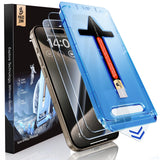 MAGIC JOHN 2 Pack for iPhone Tempered Glass Screen Protector, Auto Dust-Elimination Installation, Bubble Free, Dynamic Island Compatible, HD Clear, Easy Installation