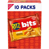 RITZ Bits Cheese Sandwich Crackers, Lunch Snacks, 10 Snack Packs