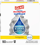 Glad ForceFlex MaxStrength LeakGuard Trash Bags, 13 Gal