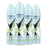 Degree UltraClear Antiperspirant Deodorant Dry Spray 4 pack for 72h Nonstop Sweat Protection For Women Pure Aloe Scent Anti White Marks And Yellow Stains 3.8 Oz