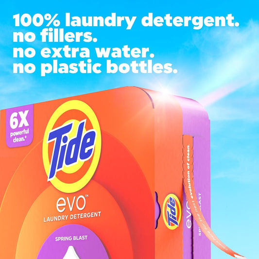 Tide_evo_Spring_Blast_Scent_Laundry_Detergent_Fiber_Tiles_Works_on_100%_of_Common_Stains_Safe_for_All_Machines_and_Water_Conditions_Concentrated_HE_Compatible_Clean_and_Instant_Dissolve,_42_Count