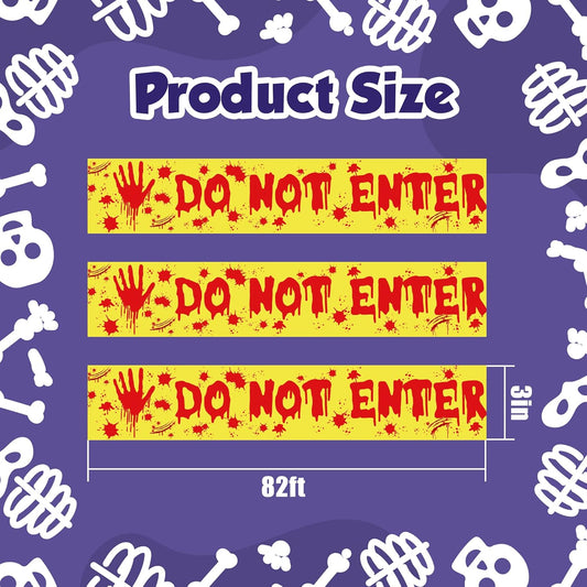 OHOME_Halloween_Party_Decorations_-_3_Inch_x_82_FT_Fright_Tape_for_Halloween_Decorations_Outside_Indoor_Outdoor_-_Yellow_Red_Banner_Backdrop_Steamers_Birthday_Party_Favors_Supplies_Decor_for_Wall_Door_Haunted_House