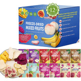 ONETANG Freeze-Dried Mixed Fruit, 12 Pack Single-Serve Pack, Non GMO, Kosher, No Add Sugar, Gluten free, Vegan, Holiday Gifts, Healthy Snack 0.35 Oz