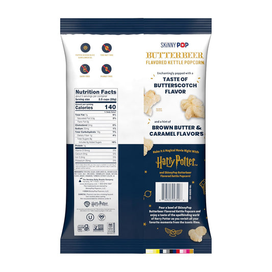 SkinnyPop_Butterbeer_Flavored_Kettle_Popcorn,_Harry_Potter_Snacks,_Gluten_Free,_Vegan,_Non-GMO,_Dairy_Free,_SkinnyPop,_5.3oz_Grocery_Sized_Bag