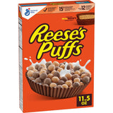 REESE’S PUFFS Chocolatey Peanut Butter Cereal, Kid Breakfast Cereal, Giant Size, 29 oz