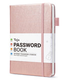 Taja Password Keeper Book with Alphabetical Tabs,Small Password Books for Seniors, Password Notebook for Internet Website Address Log in Detail