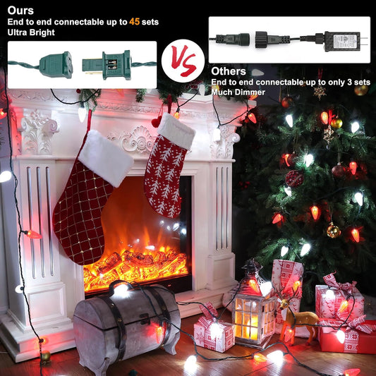 Brizled_100_LED_C9_Red_&_White_Christmas_Lights,_66FT_Faceted_Christmas_Lights,_Connectable_Outdoor_Strawberry_String_Light,_120V_UL_Certified_Indoor_Xmas_Light_for_Tree_House_Garden_Party_&_Holiday