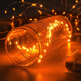 1 Pack 16.4ft Battery Operated String Lights with Timer, Warm White with Synchronized Twinkle Mode, Fairy Lights Battery Powered, 50 LEDs, Idea for Christmas Bedroom Party Wedding