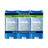 Gillette Antiperspirant and Deodorant for Men, 72hr Sweat & Odor Protection, Long Lasting Freshness, Anti-White Mark Technology, Clear Gel