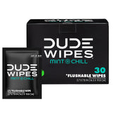 On-The-Go Flushable Wipes - 1 Pack, 30 Wipes - Mint Chill Extra-Large Individually Wrapped Adult Wet Wipes - Septic and Sewer Safe
