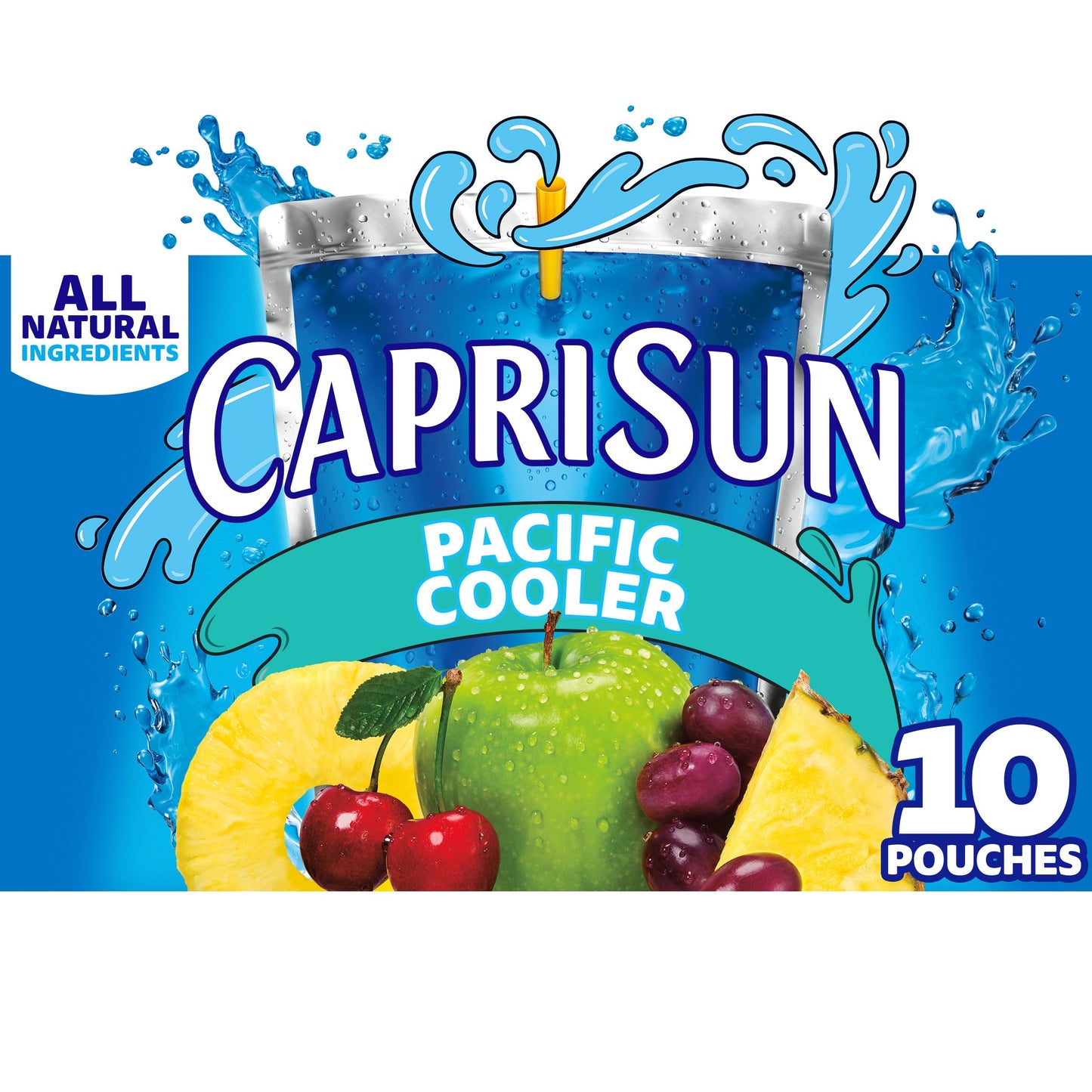 Pacific Cooler Mixed Fruit Naturally Flavored Juice Drink Blend (10 ct Box, 6 fl oz Pouches)