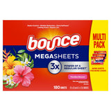 Bounce Mega Dryer Sheets, Paradise Blossom, Mega Fabric Softener Sheets with Static Control, Wrinkle Reduction, Extra Softness, Lasting Scent, Repels Lint