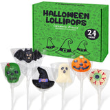 Halloween Lollipops 12 Count Individually Wrapped Dye-Free Suckers, Spooky Themed Shapes - Fun Halloween Novelty Candy For Trick-or-Treat, Classroom Parties, and Kids’ Favors