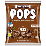 Tootsie Pops Single Flavor Bag - Chocolate Flavored Lollipops with Chocolatey Center - Brown Candy - Peanut Free, Gluten Free, 50 Count (Pack of 1)