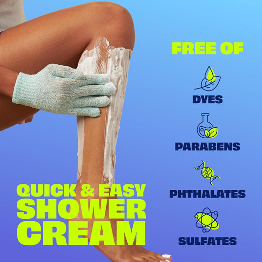 Nair_Sensitive_Formula_Shower_Cream,_Quick_and_Easy_Hair_Removal_Cream_with_Coconut_Oil_and_Vitamin_E_for_Body,_12_oz