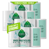Seventh Generation Toilet Paper, 100% Recycled 2-Ply Bath Tissue, Extra Soft, Strong for Home & RV, Whitened without Chlorine Bleach, No Dyes, Fragrances, Septic Safe