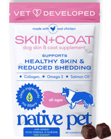 Native Pet Omega 3 Fish Oil for Dogs & Cats – Wild Alaskan Salmon Oil for Dogs Skin and Coat, Supports Joints, Heart & Shedding – Fast-Absorbing Omega 3 6 9 Liquid Supplement