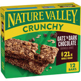 Nature Valley Crunchy Granola Bars, Oats 'n Dark Chocolate, 24 Bars, 17.88 OZ (12 Pouches)