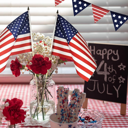 12x18_Inch_American_Flags_on_Stick_-_Patriotic_American_Flags_for_Outside,_USA_Stick_Flag_Perfect_for_Independence_Day,_Memorial_Day,_4th_of_July_Decorations_(12)