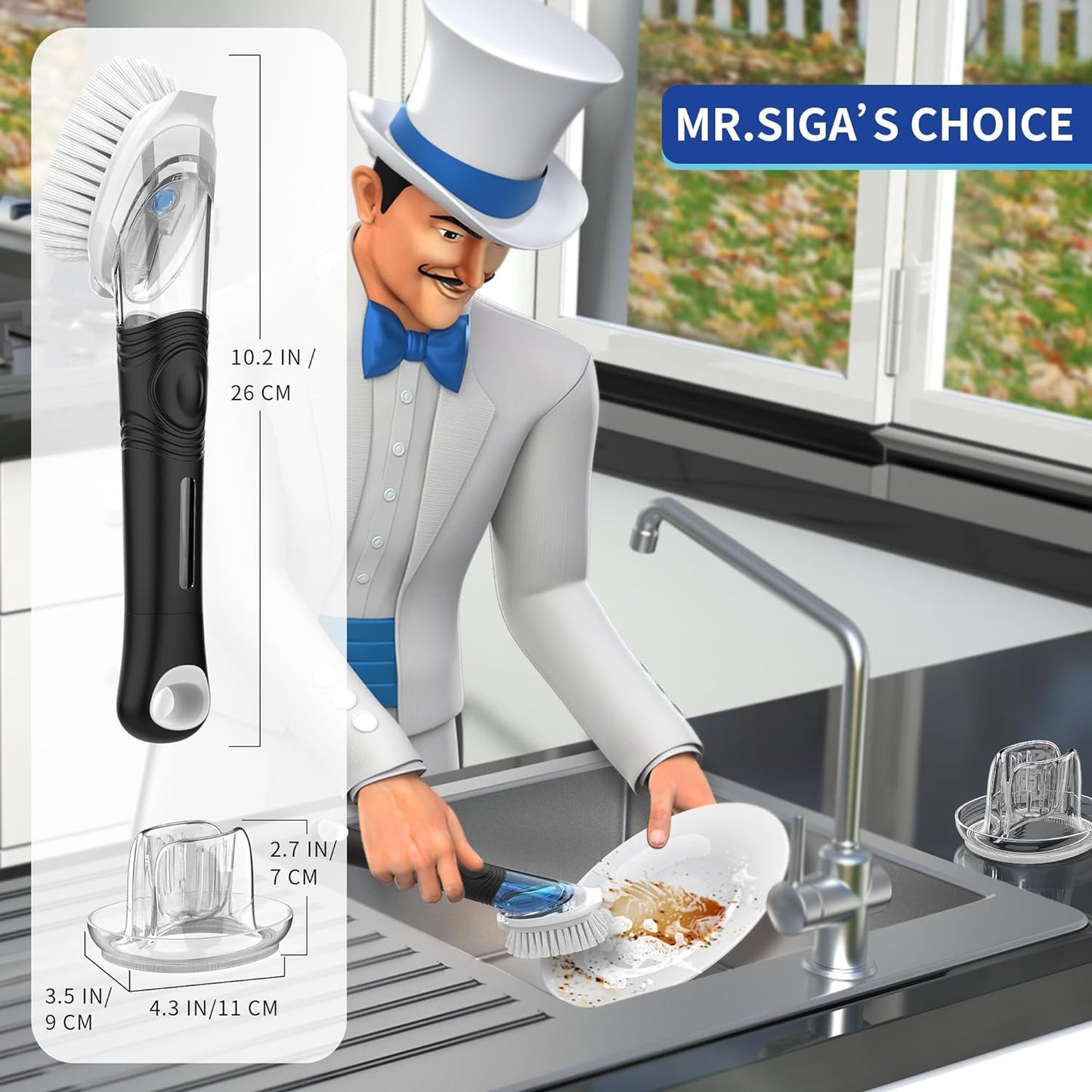 MR.SIGA_Soap_Dispensing_Dish_Brush_Refills,_4_Pack