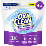 OxiClean Triple Action Odor and Stain Remover Powder, Use with Detergent, Eliminates Tough Odors and Removes Stains, Color Safe and Chlorine Free