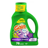 Gain + Aroma Boost Liquid Laundry Detergent, HE Compatible with Febreze and Oxi (125) - Moonlight Breeze Scent
