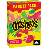 Gushers Fruit Flavored Snacks, Watermelon and Sour Apple Flavor, Family Pack, 20 Ct, 16 oz