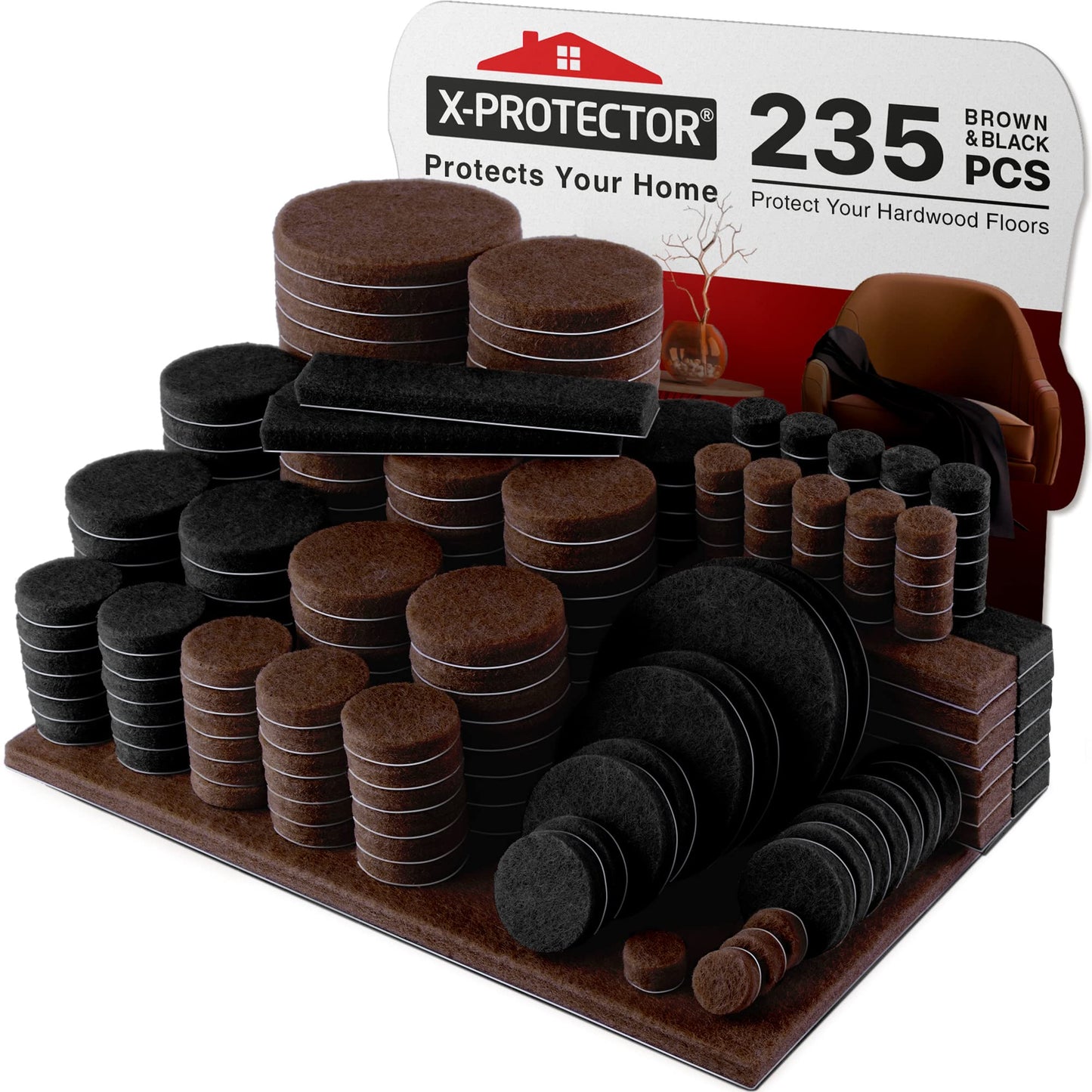 235 PCS Brown & Black