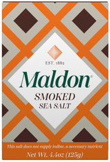 Maldon Salt, Smoked Sea Salt Flakes, 4.4 oz (125 g), Kosher, Natural, Gently Smoked Over Oak, Handcrafted, Gourmet, Pyramid Crystals