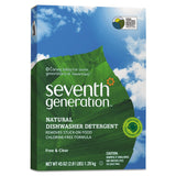 Seventh Generation Dishwasher Detergent Powder + Rinse Aid, Free & Clear, Biodegradable, Plant-Based & Fragrance-Free, Septic Safe