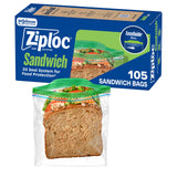 Ziploc Sandwich and Snack Bags with EasyGuide Texture, Plastic Storage Bags with Grip 'n Seal Technology