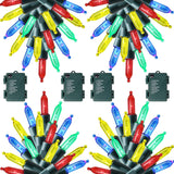 Joliyoou 50 LED Warm White String Lights, 16 Ft Battery Operated Christmas Mini Lights with 8 Lighting Modes, Indoor Outdoor LED Christmas Fairy String Lights with Timer