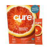 Cure Hydration | Plant-Based Electrolyte Drink Mix | No Added Sugar | FSA-HSA | Dehydration Relief Powder Made with Coconut Water | Non-GMO | Vegan | Pouch of 14 Packets