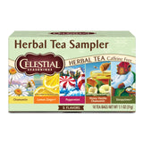 Celestial Seasonings Herbal Tea Sampler Variety Pack, Caffeine Free, 18 Bags Box