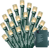 Battery Operated Christmas Lights - 50 LED Mini Lights Battery Operated String Lights Indoor Outdoor String Lights with Timer 8 Modes Fairy Lights for Christmas Tree Wreath Party, Warm White