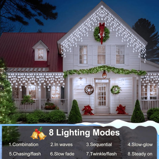 echosari_Christmas_Icicle_Lights_Battery_Powered,_20Ft_300_LED_Icicle_Lights_Dimmable_with_8_Modes_Timer_Remote_for_Eaves_Porch_Fence_Yard_Outdoor_Decor(Cool_White)