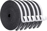MAGZO Weather Stripping Door Seal, 1/2 Inch Wide X 1/8 Inch Thick Adhesive Foam Tape Soundproof Weatherstripping for Windows, 3 Rolls Total 50FT Black