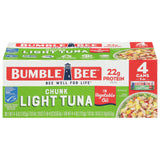 Bumble Bee Chunk Light Tuna, Cans - Wild Caught Skipjack Tuna - 23g Protein Per Serving - MSC Certified Sustainable Seafood, Non-GMO, Gluten Free, Kosher