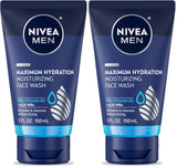 NIVEA MEN Maximum Hydration Face Wash, Face Wash with Provitamin B5 and Aloe Vera, Refreshes and Cleanses without Drying, 5 Fl Oz Tube