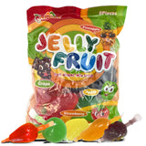 Jelly Fruit, Trending Candy Items, Hit or Miss Challenge, Assorted Fruit Shaped Jelly, Strawberry, Mango, Apple, Pineapple, Grape. 9.87oz. Snack Soft