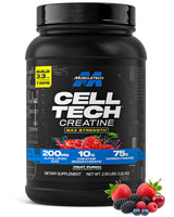 MuscleTech Creatine Monohydrate Powder - Cell-Tech Creatine Powder Post Workout Recovery Drink, Muscle Builder & Musclebuilding Creatine Supplement - Fruit Punch - Packaging May Vary