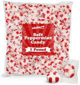 Soft Peppermint Puffs Candy - 1 Pound Bag, Approx. 85 Individually Wrapped Pieces, Old-Fashioned Breath Candies Made with Real Cane Sugar - Melt-in-Your-Mouth Peppermint Treats