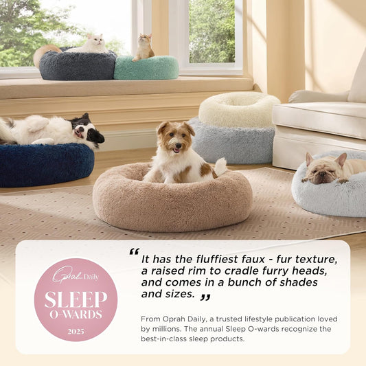 Bedsure_Calming_Dog_Bed_Medium_Size_Dog_-_Donut_Washable_Medium_Pet_Bed,_30_inches_Anti-Slip_Round_Fluffy_Plush_Faux_Fur_Cat_Bed,_Fits_up_to_45_lbs_Pets,_Camel