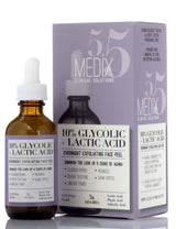 Medix 10% Glycolic Acid Face Peel Exfoliating Serum | Exfoliate Facial Peel Treatment Targets Fine Lines, Wrinkles, Large Pores, Age Spots |1.75 FL Oz